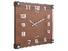 Hodiny wood square glass
